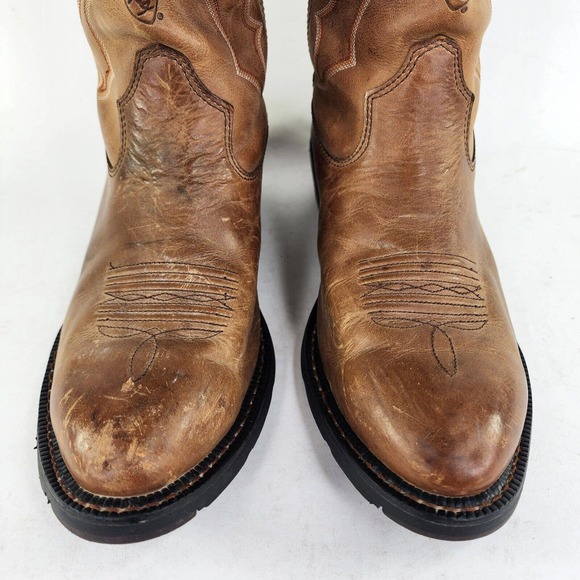 Ariat Men's Ironside 10005937 Cowboy boot US 12 D Brown Leather western boot - Picture 7 of 11
